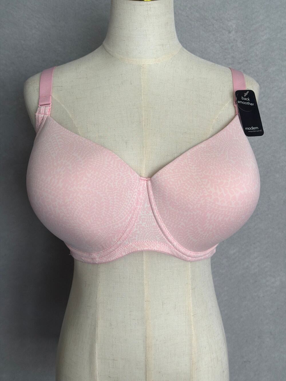 Modern Movement T-Shirt Bra Back Smoother Paisley Pink Women's 42DD NEW